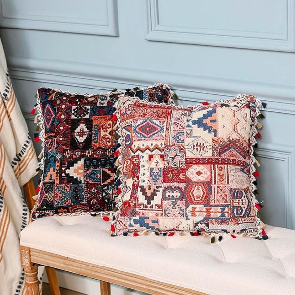 Vintage Boho Tasseled Cushion Cover • 2 Styles