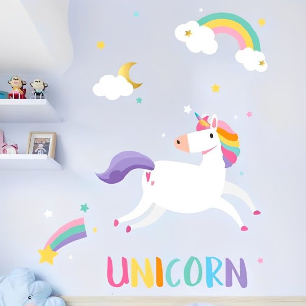 Rainbow Unicorn • Wall Sticker Set