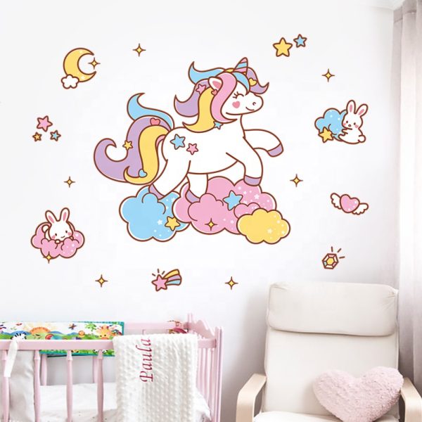 Happy Unicorn Wall Sticker Set