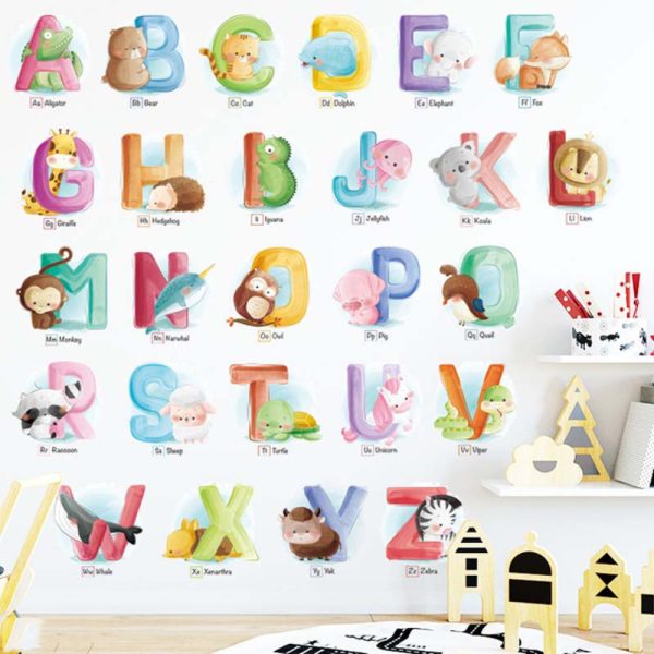 Alphabet Animals • Educational Wall Sticker Set