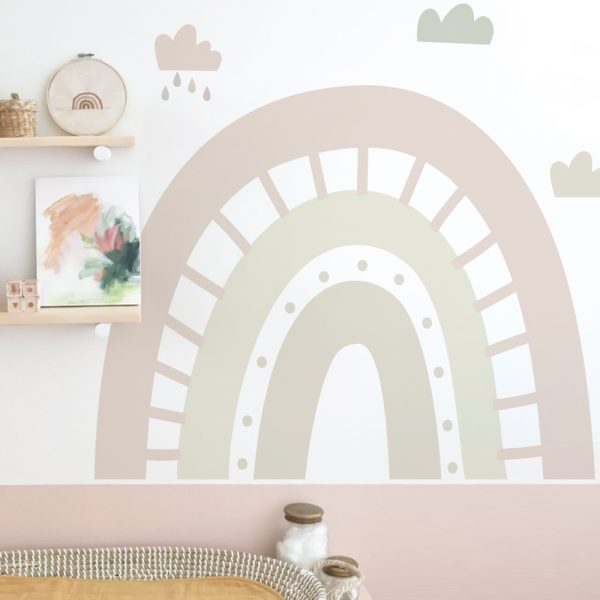 Warm Color Rainbow Wall Sticker Set