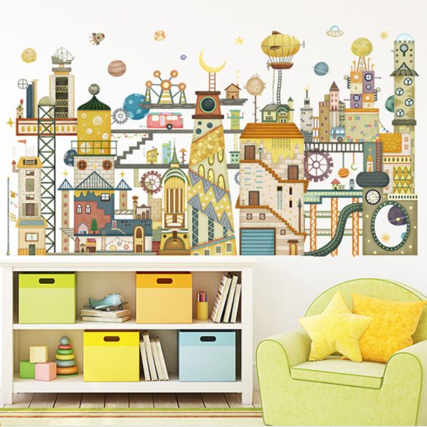 Space Colony Wall Sticker Set
