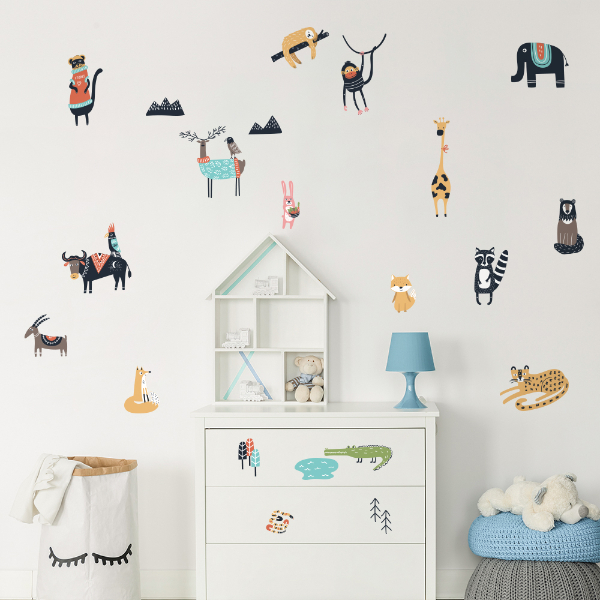 Wall Sticker Set - Mixed Animals I