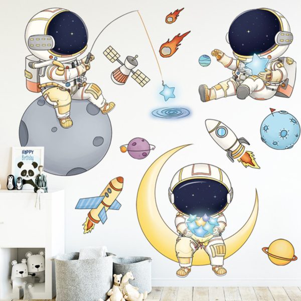 Playful Astronauts Wall Sticker Set