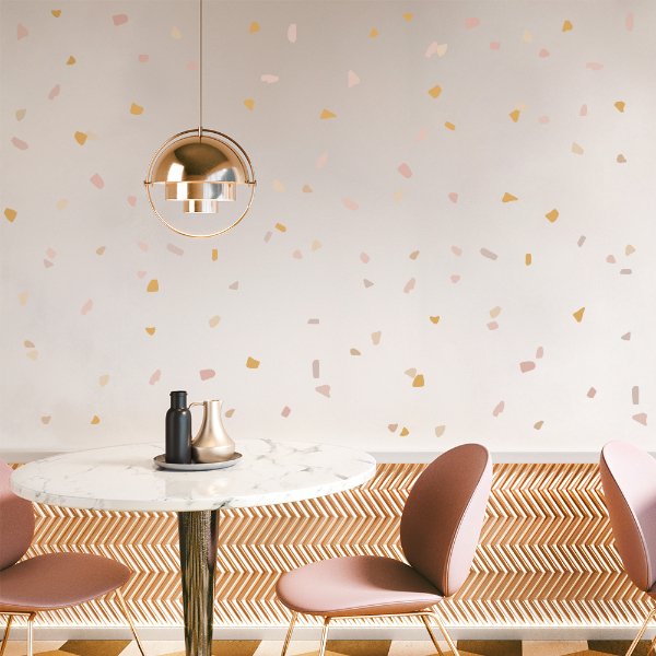 Peach Pebbles Effect • Wall Sticker Set