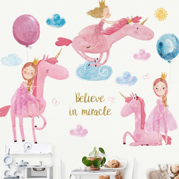 Unicorn Princess Wall Sticker Set