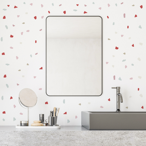 Red Pebbles Effect • Wall Sticker Set