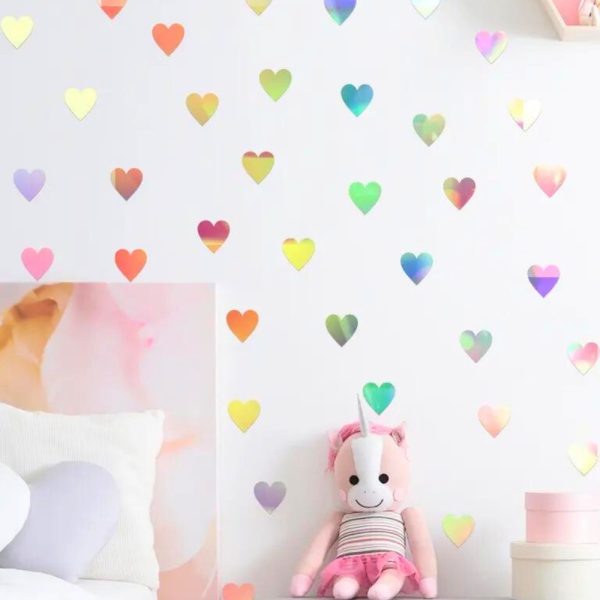Hearts • True Holographic Wall Sticker Set