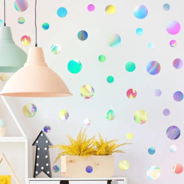 Multi-Sized Circles • True Holographic Wall Sticker Set