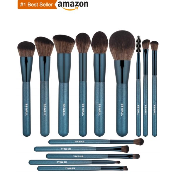 14PC BLUE MAKEUP BRUSH SET