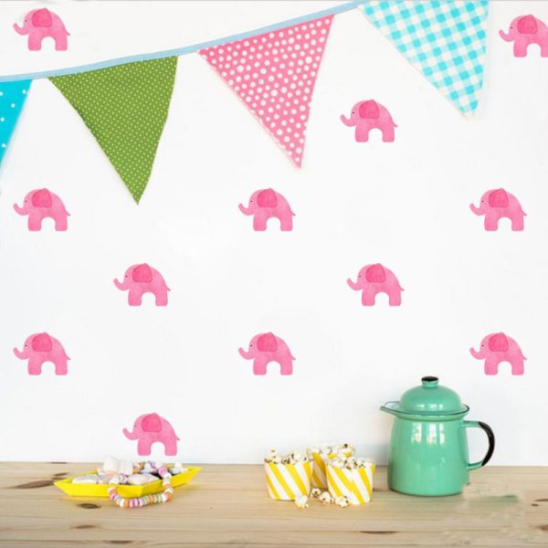Wall Sticker Set - Pink Elephant