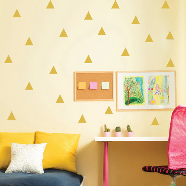 Wall Sticker Set - Gold Triangles