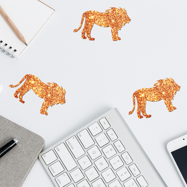 Wall Sticker Set - Gold Lion