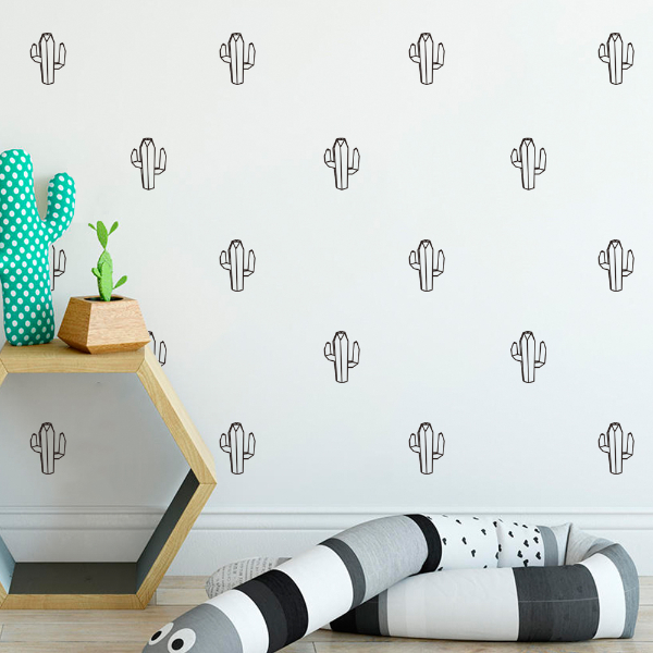 Wall Sticker Set - Origami Cactus