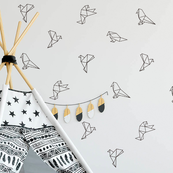 Wall Sticker Set - Origami Birds