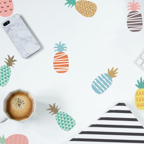Wall Sticker Set - Colorful Pineapples