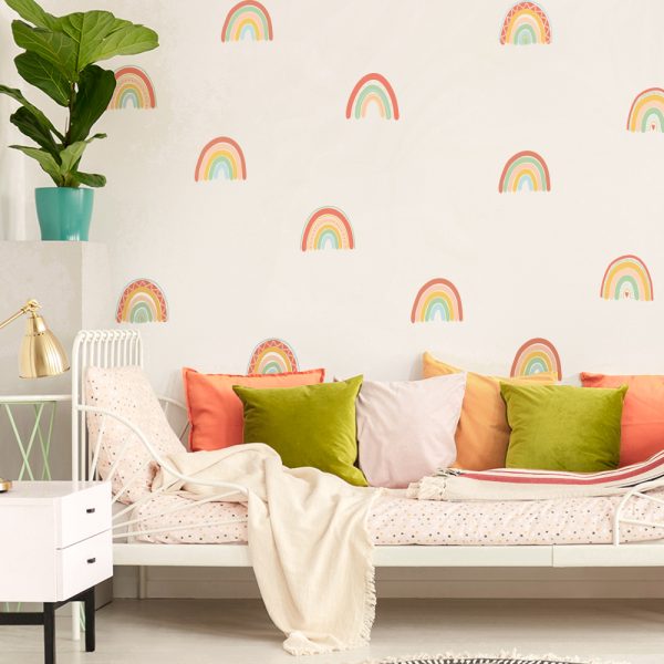 Wall Sticker Set - Earthy Colors Rainbows