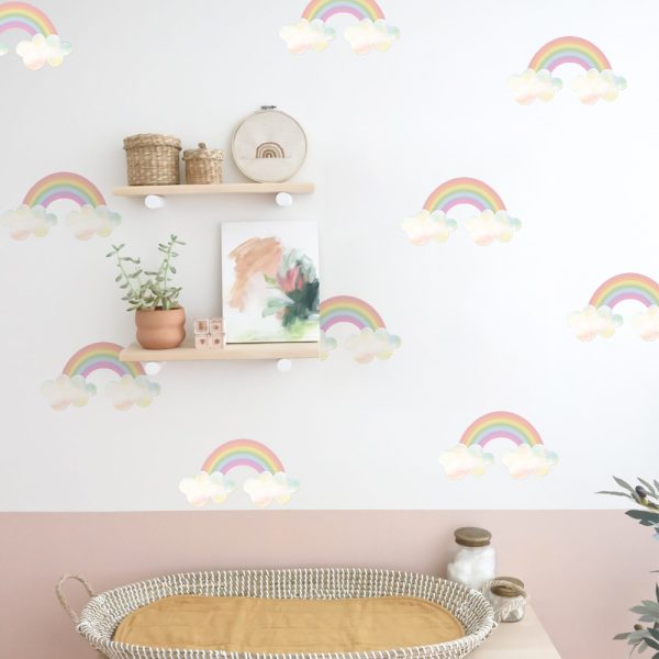 Lovely Rainbows & Clouds • Wall Sticker Set
