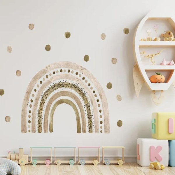 Earthy Water Colors Rainbow Wall Sticker Set