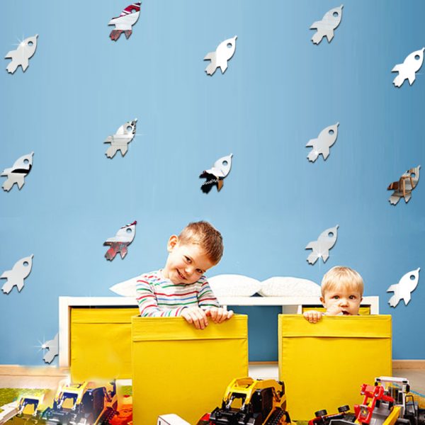 Space Ship • Reflective Wall Sticker Set