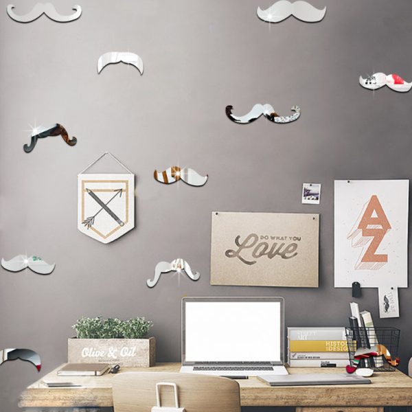 Moustache • Reflective Wall Sticker Set
