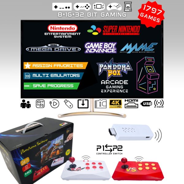 32-BIT GAMING CONSOLE • MULITPLE PLATFORMS ARCADE STYLE • 1797 GAMES