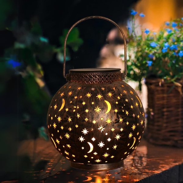 2PC SET SOLAR LED GARDEN LANTERN • NIGHT SKY