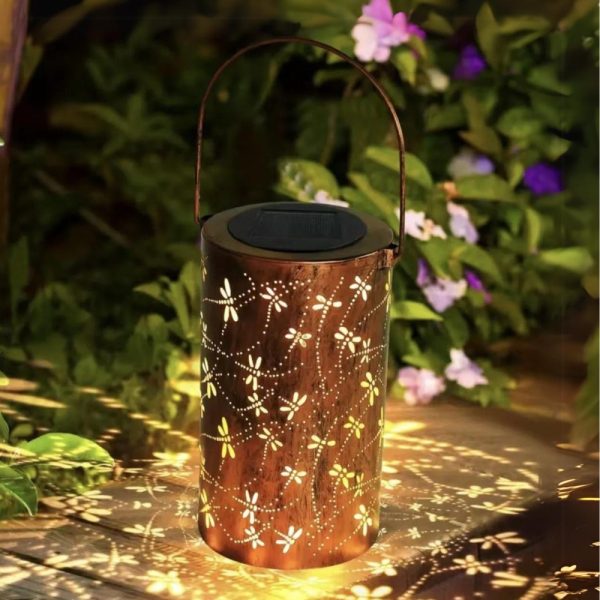 SOLAR LED GARDEN LANTERN • DRAGONFLY