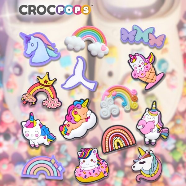 UNICORNS & RAINBOWS • CROCPOPS™ CHARMS